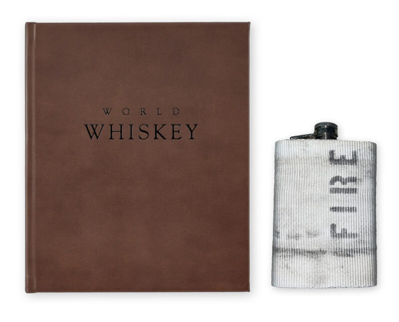 World Whiskey Book & Fire Hose Flask