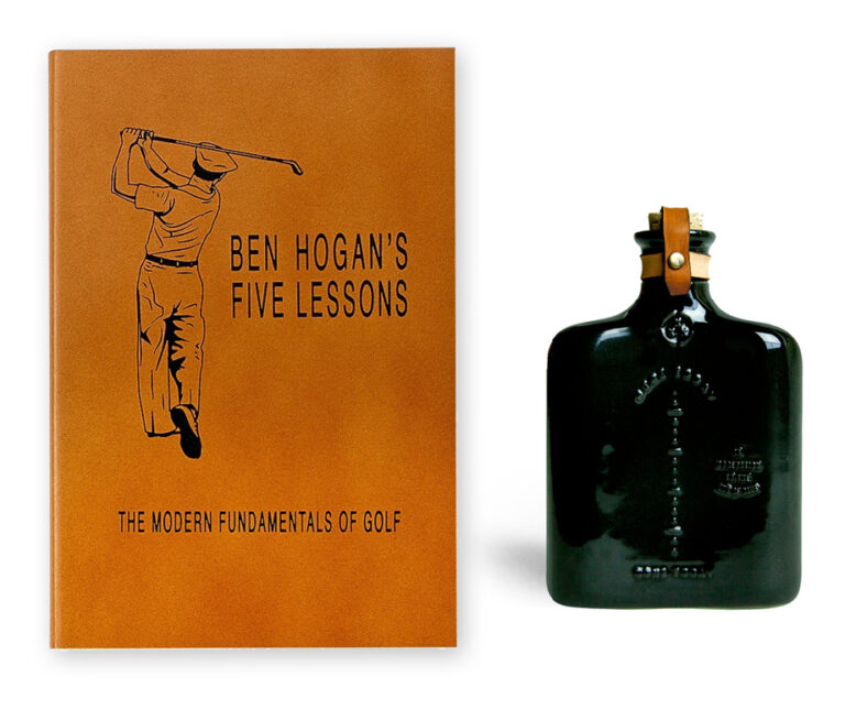Ben Hogan’s Five Lessons Book & Ceramic Flask