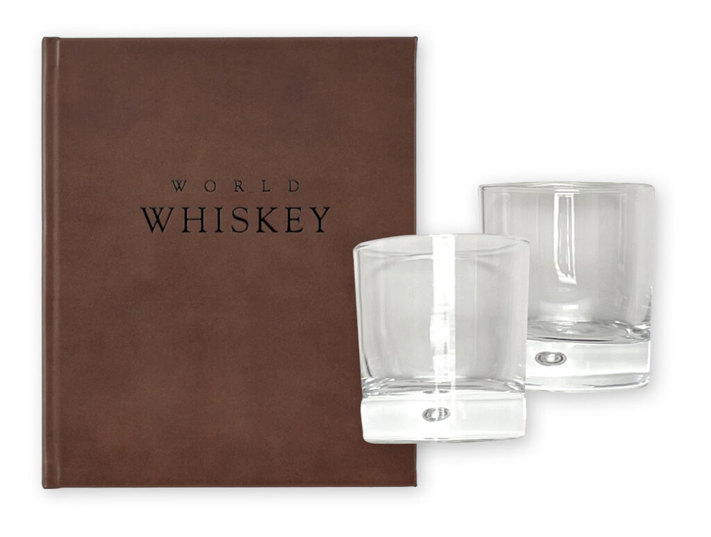 World Whiskey Book & Pasabahce Centra Rocks Glasses (set of 2)